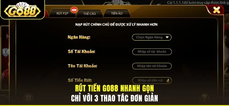 Bảng kiểm tra thông tin nhận tiền GO88 an toàn